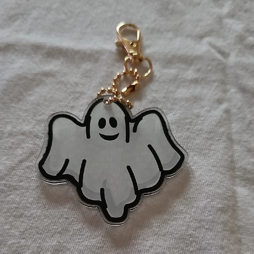 Rhinestone Ghost Keychain